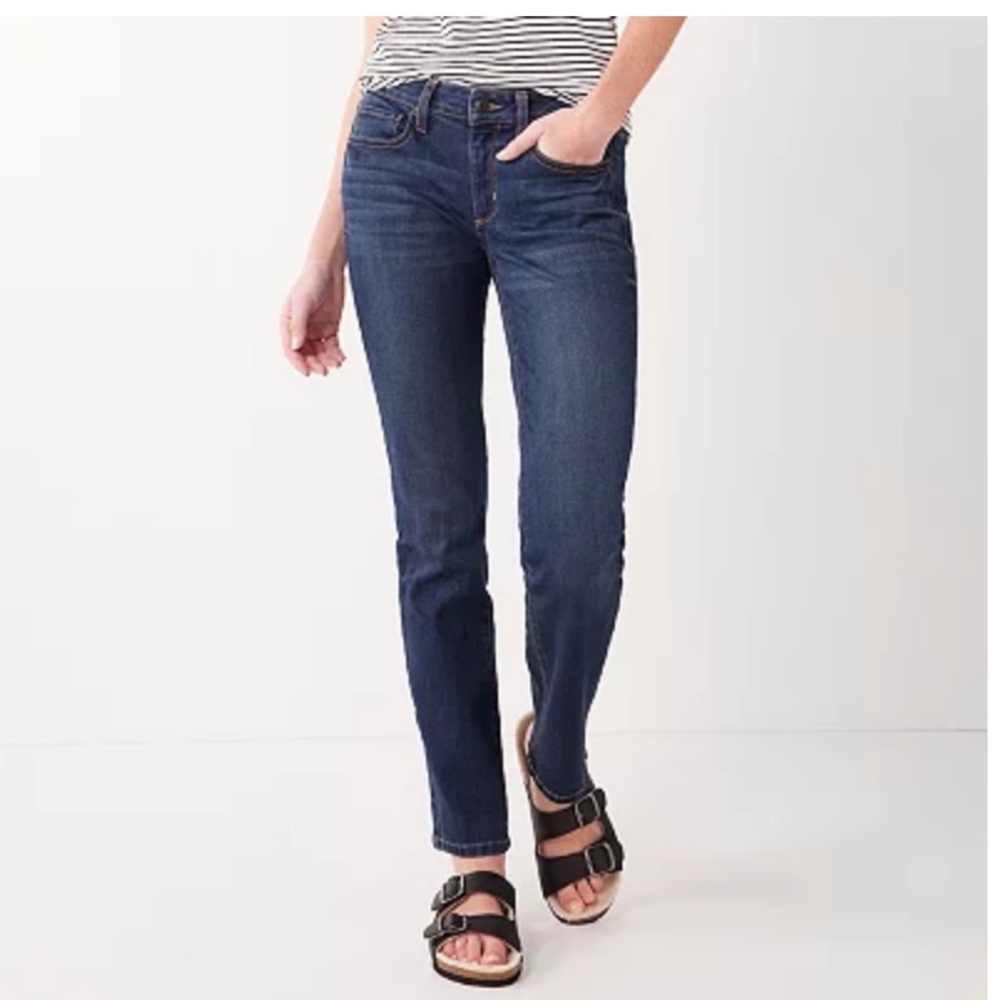 Sonoma Curvy Straight Mid Rise Jeans